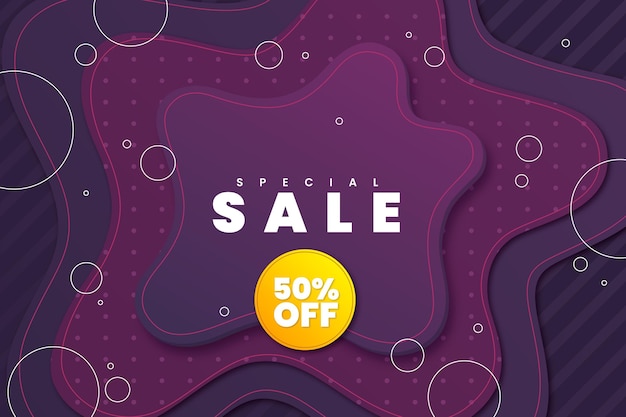 Realistic 3d sale background with special sale discount