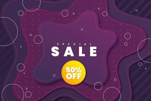 Realistic 3d sale background with special sale discount