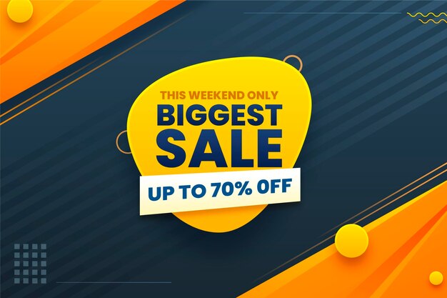 Realistic 3d sale background