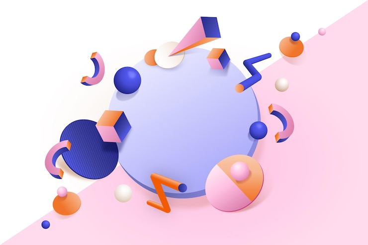 무료 Vector 현실적인 3d 모양 부동 배경