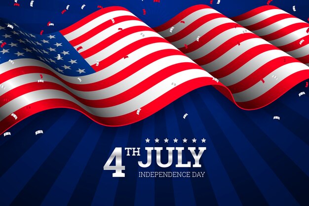 Реалистичное 4 июля - иллюстрация дня независимости