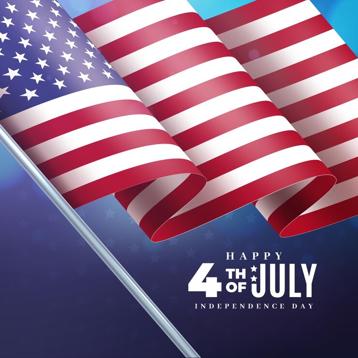Free Vector realistic 4th of july independence day