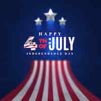 Бесплатное векторное изображение Реалистичный день независимости 4 июля