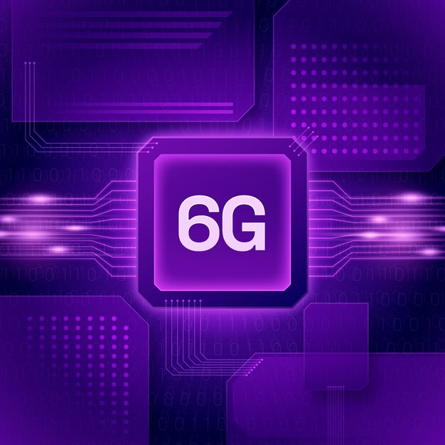 Реалистичная иллюстрация технологии 6g