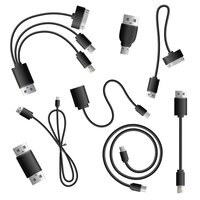 realistic adapter cables set