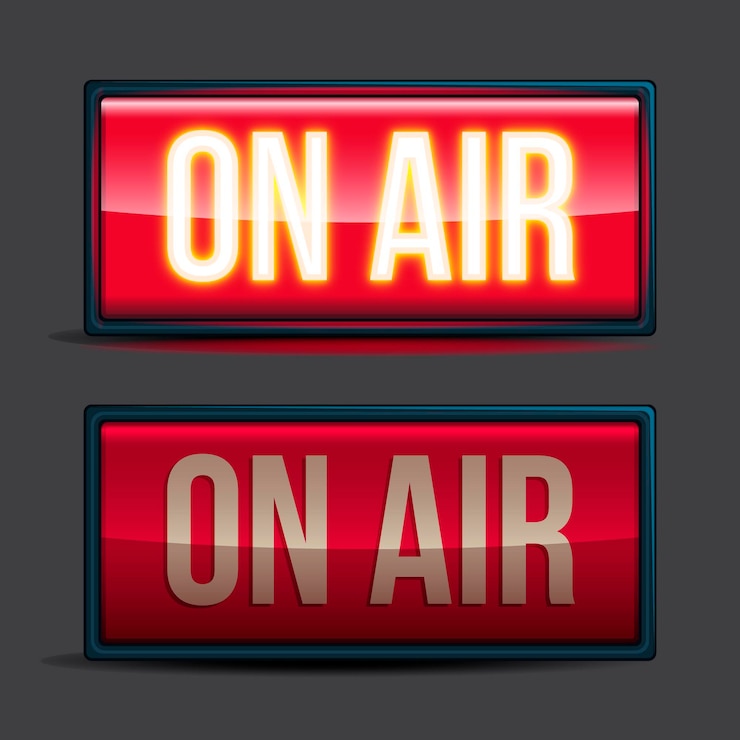 Free Vector realistic on air signs template