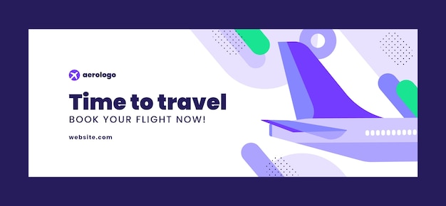 Realistic  airline template design