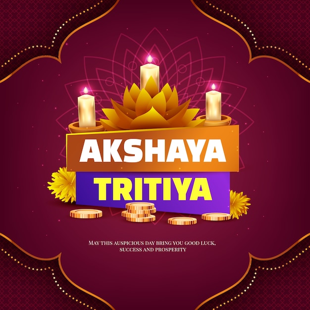 Realistic akshaya tritiya illustration