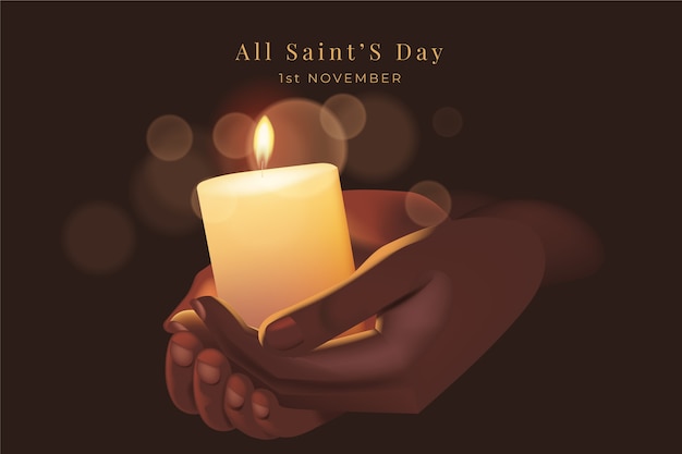 Free vector realistic all saints' day illustration