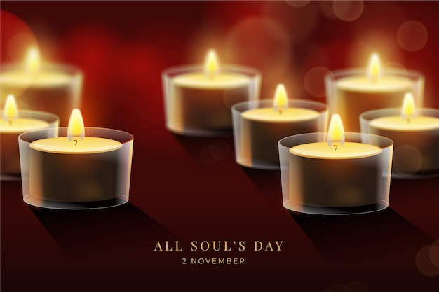 Realistic all souls' day illustration