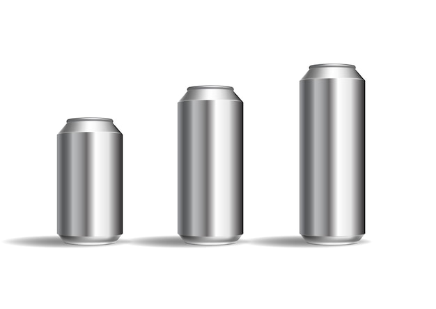 Realistic aluminum cans
