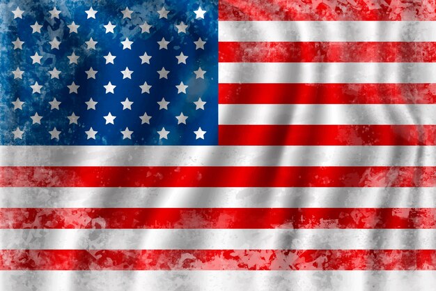 Realistic american flag background