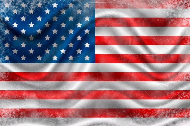 Realistic american flag background