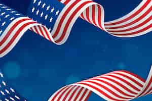 Free vector realistic american flag background