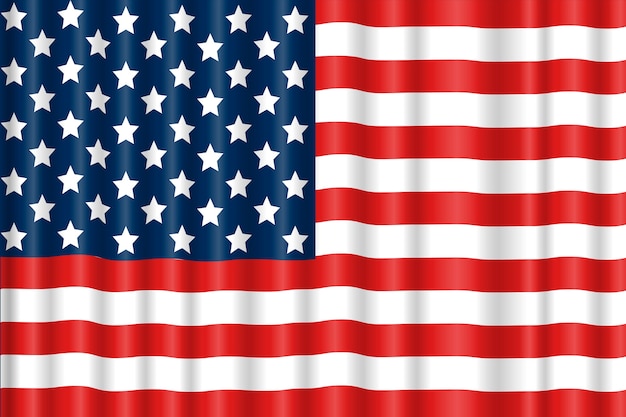 Free vector realistic american flag background