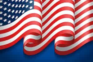 Free vector realistic american flag background