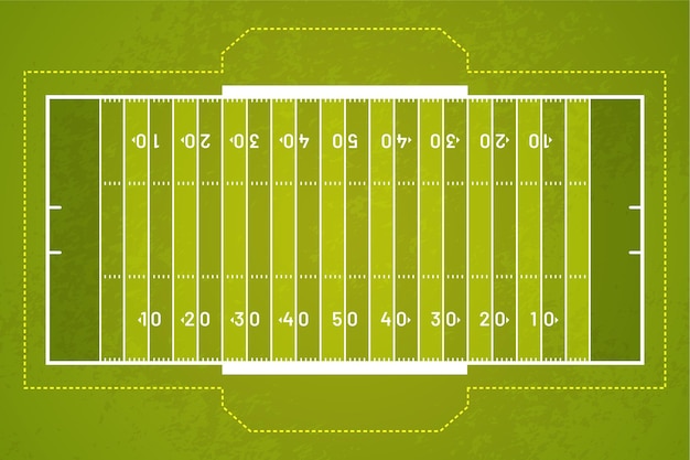 Бесплатное векторное изображение Реалистичное американское футбольное поле