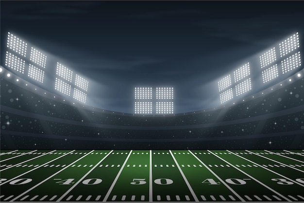 Free vector realistic american footbal field