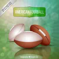 Vettore gratuito realistico sfondo di football americano