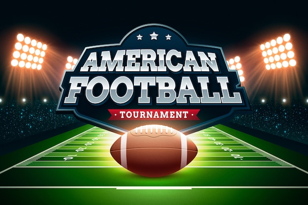 Realistic american football championship background