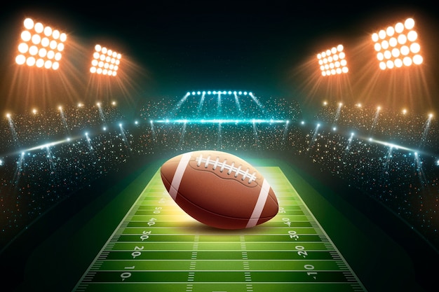 realistic american football championship background