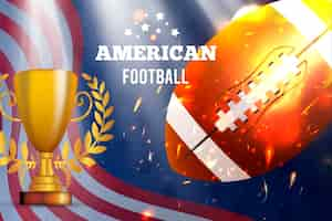 Vettore gratuito football americano realistico