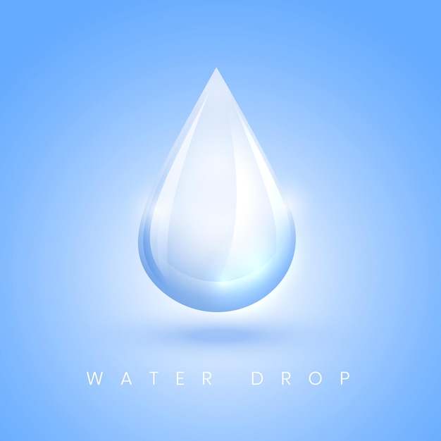 無料ベクター リアルで落下する水滴の背景デザイン