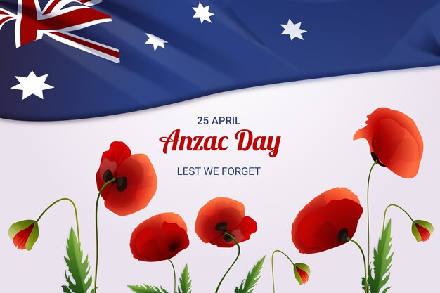 Realistic anzac day background