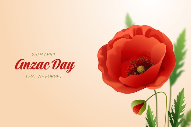 Realistic anzac day background