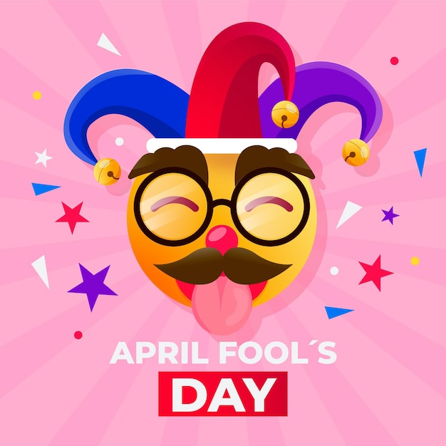 Free vector realistic april fools' day illustration