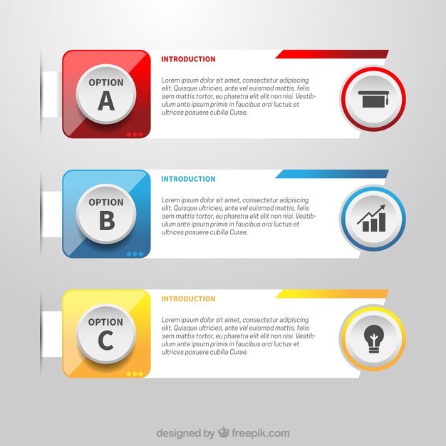 Реалистичная ассортимент инфографики баннеров