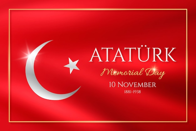 Sfondo realistico del giorno della memoria di ataturk