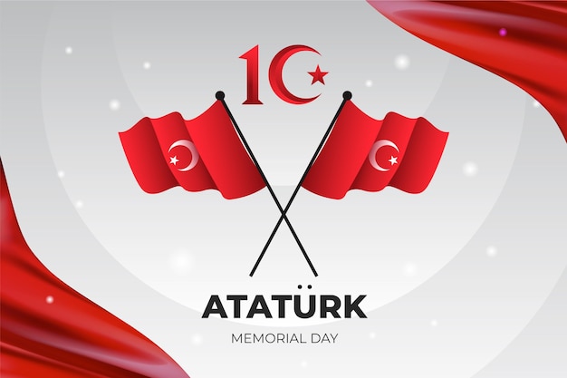 Free vector realistic ataturk memorial day background