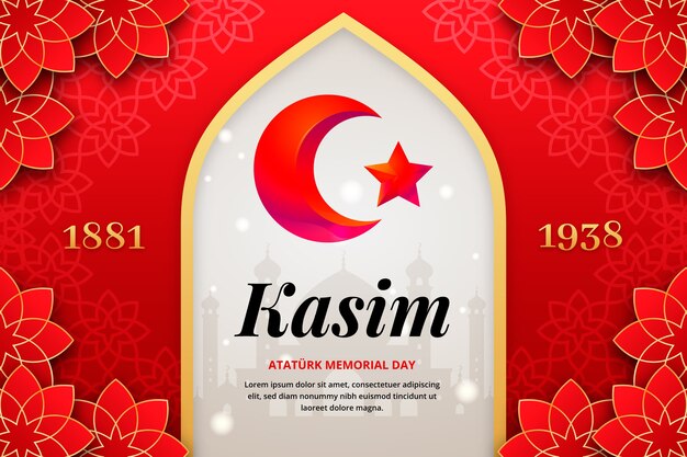 realistic ataturk memorial day background