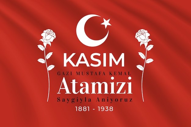 Free vector realistic ataturk memorial day