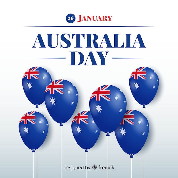 Free vector realistic australia day background