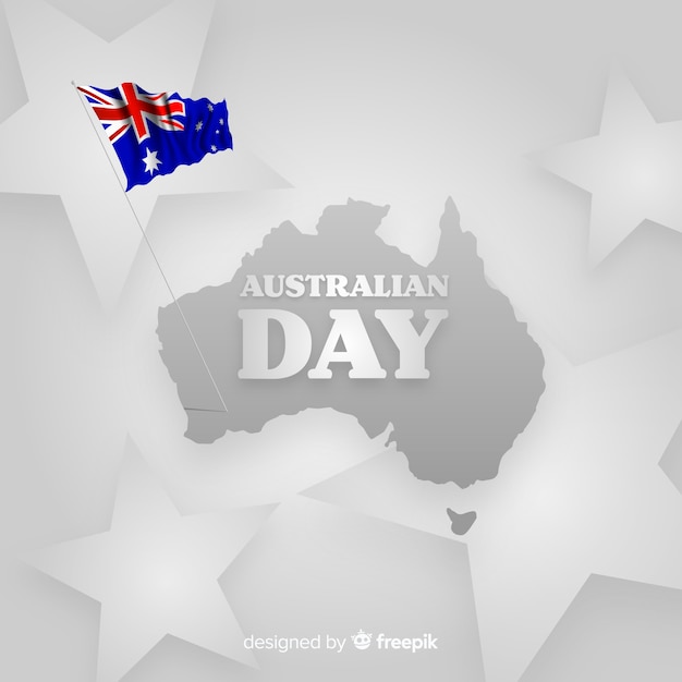 Vettore gratuito fondo realistico di australia day