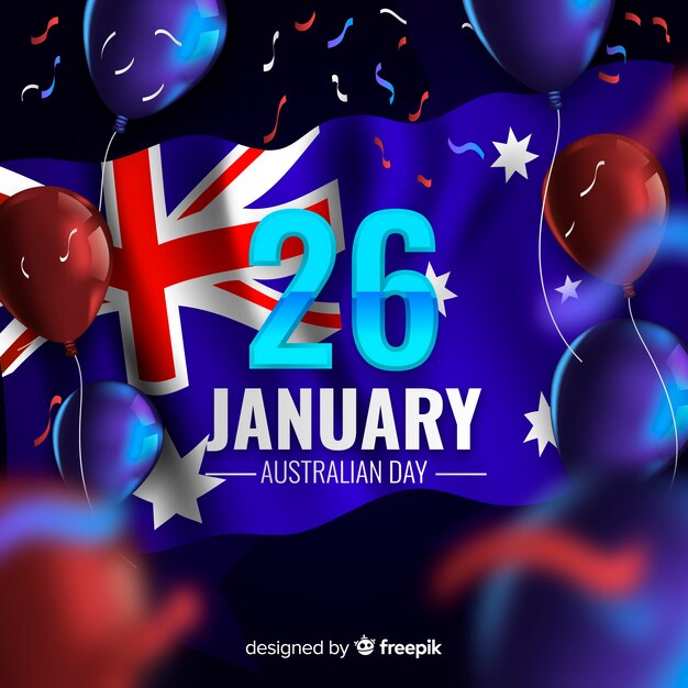 Realistic australia day background