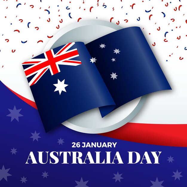 Realistic australia day concept