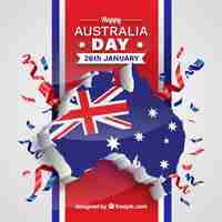 Free vector realistic australia day