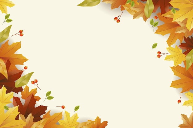 Realistic autumn background