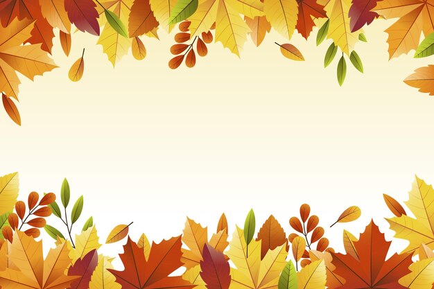 Realistic autumn background