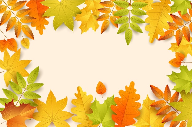 Realistic autumn background