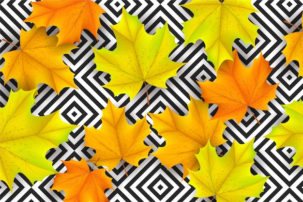 Free vector realistic autumn background