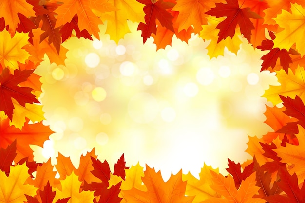 Realistic autumn background