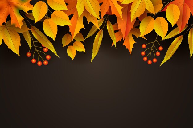 Realistic autumn background