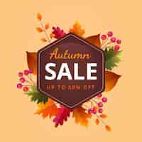 Free vector realistic autumn sale background