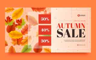 Free vector realistic autumn social media post template