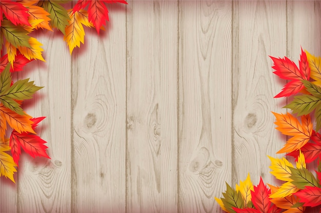 Realistic autumn wallpaper theme