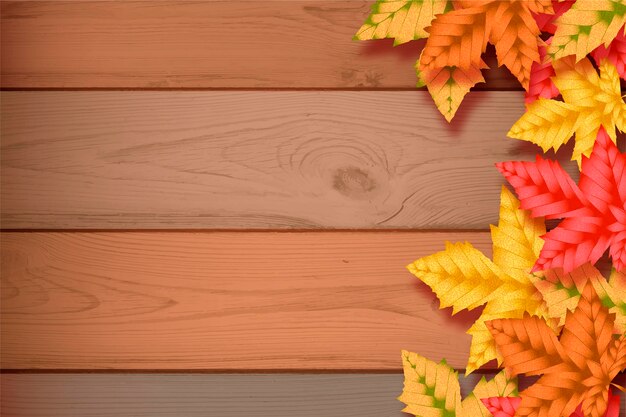 Realistic autumn wallpaper